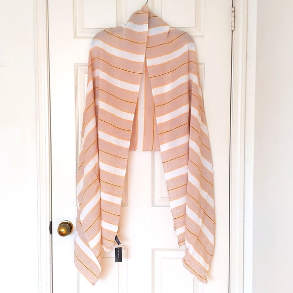 NWT. The Limited Linen/Rayon/Cotton blended scarf/wrap with multi color stripes. - Picture 3 of 4